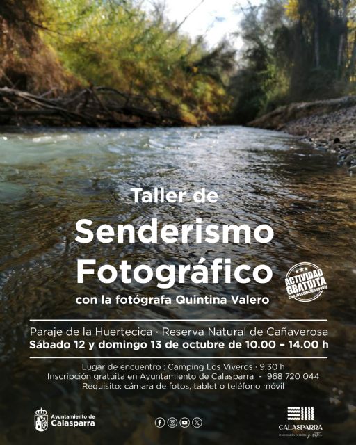 Taller de Senderismo Fotográfico, para descubrir los colores del otoño en la reserva natural de Cañaverosa , con la fotógrafa calasparreña Quintina Valero en el paraje de la huertecica