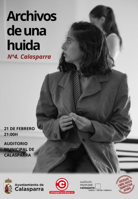 'Archivos de una huida', este próximo viernes en el Auditorio Municipal de Calasparra