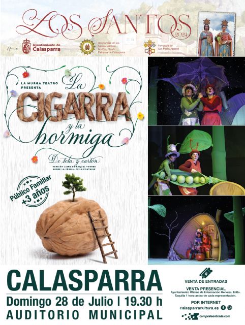 Cine y teatro familiar dentro de la programación de julio en Calasparra, para animar el estío de la villa arrocera